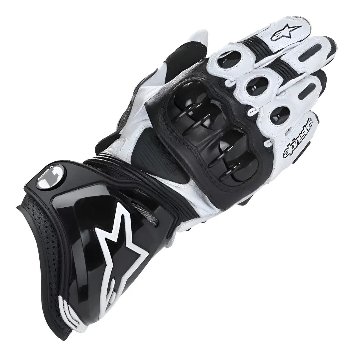 Luva Alpinestars Gp Pro R4 Couro Cor Preto/branco Tamanho G - L